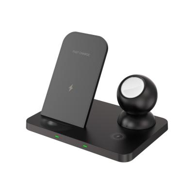 China Other New Arrival 2021 3 in 1 Plastic Wireless Charger 10w PC Stand Holder Wireless Charger for sale