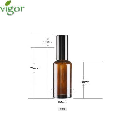 China Durable And Lightweight Vapor 30ml Brown Frosted Glass Spray Bottle 4oz for sale