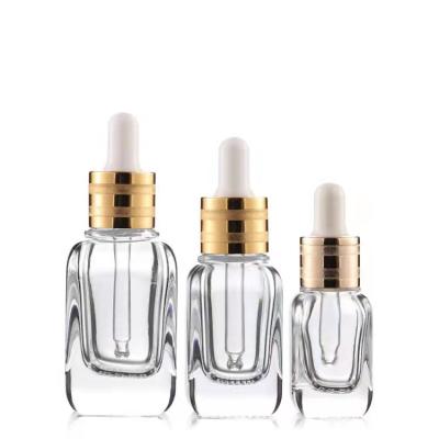 China 30ml Skin Care Cosmetic Luxury Packaging Clear Essential Oil Dropper Bottle for sale