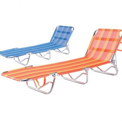 China Folding Flat Aluminium Garden Sun Bed Lounger used in seabeach pool garden all place for sale