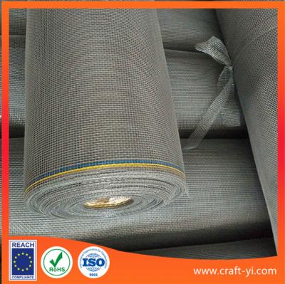 China Gray color gauze for screening windows in fiberglass coated PVC for sale