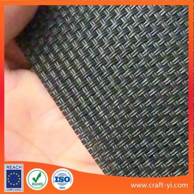 China Black Color Textilene Wicker Fabric 2x2 Woven Style for sale