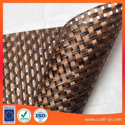 China Brown black color Textilene mesh fabric high strength for sun lounger outdoor chair fabric 4X4 for sale