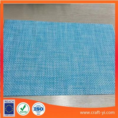 China Light Blue Color Mix Textilene Material Mesh Fabric 4x4 Woven Fabrics for sale