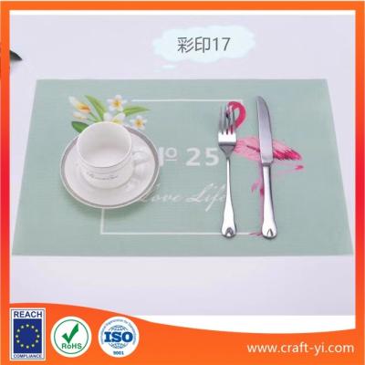 China Restaurant Placemats table mate in Textilene fabric in printing for sale