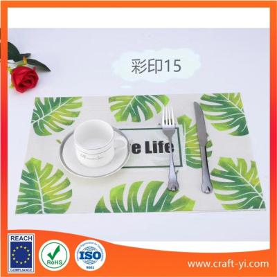 China Restaurant Placemats table mate in Textilene fabric in printing for sale