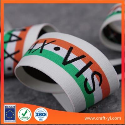 China nylon polyester woven elastic webbing tapes for clothes tape width in 3.8 cm for sale