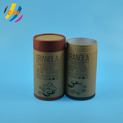 China Food Grade FDA 3piece Telescope Kraft Tube Packaging for sale