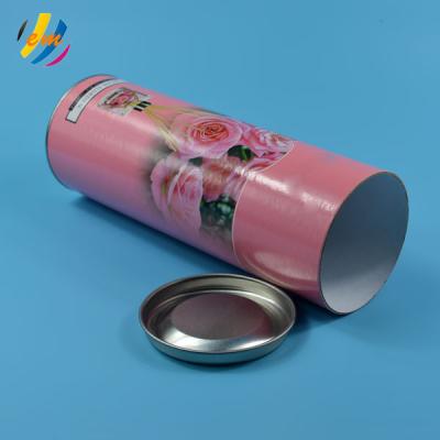 China diameter 70mm Cardboard Tube Packaging With Metal Tin Plug for sale