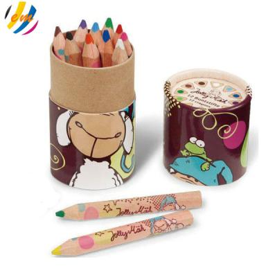 China Pencil Crayon ODM Service H180mm Paper Tube Box Packaging for sale