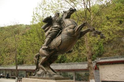 China Bronze Man & Horse Sculpture for sale