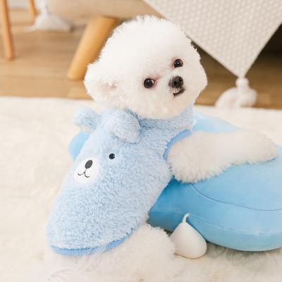 China New Stocked Wholesale Cute Bear Cartoon Pet Clothes Fall And Winter Warm Three-Dimensional Embroidery Patch Dog Sweaters for sale