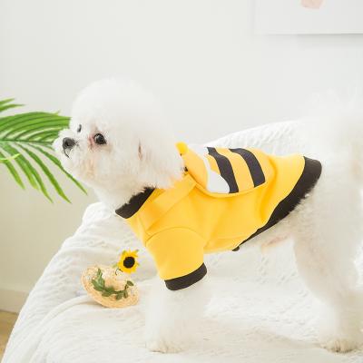 China Wholesale new stocked 2021 fall and winter pet sweater spring dog clothes and autumn small teddy hoodie for sale