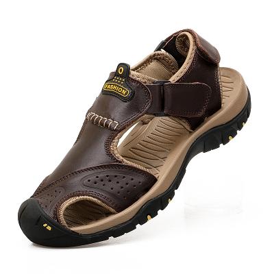 China 2021 High Quality Men's Leather Sandals Summer Soft Sandals Man Lightweight for sale