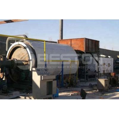 China Factory generation waste tire lastese pyrolysis to oil machine waste plastic and tire pyrolysis plant for sale