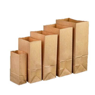 China Recycled Materials Recycled Brown Paper Bag For Food Grade Packaging Paper Bag With Logo Printed Kraft Paper Bag for sale