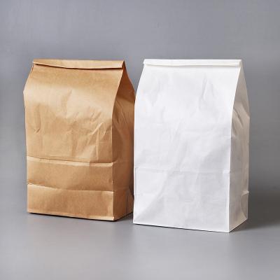 China Recycled Materials Custom For Food Grade Kraft Paper Bag Recycled Brown Paper Bag for sale