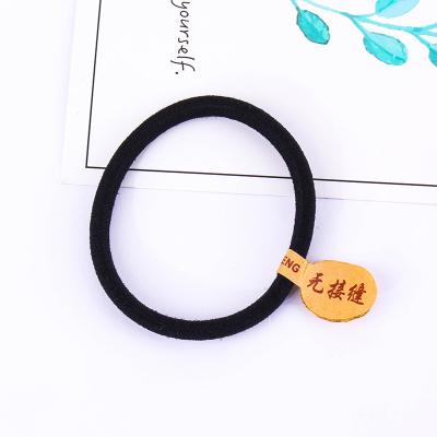 China Girls Hair Accessories Clever Casual Wholesale Box 0.6cm Black Hair Elastic Band Seamless Hair Elastic Basic Scrunchies for sale