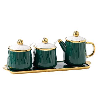 China Water Viable Luxury Porcelain Tea Set Light Taiwan Tea Set Household Living Room European Tea Cup for sale