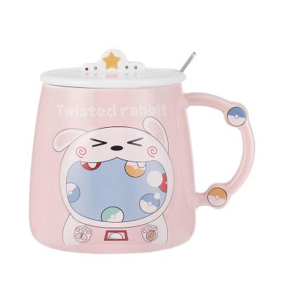 China Contemporary Rabbit Mug Cartoon Mug Ceramic Home Office Coffee Mug for sale