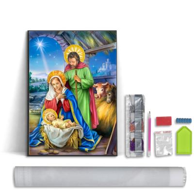 China Full Style 5D Diamond Painting Kit Holy Jesus Christ American Religion Birthstone Diamond Gem Art Cross Stitch Mosaic Wall Decoration Gift for sale