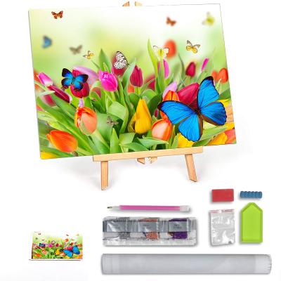 China New handmade classic/postmodern dimond kits dimond custom paitig diamond painting 5D wall stencil flower painting living room for sale