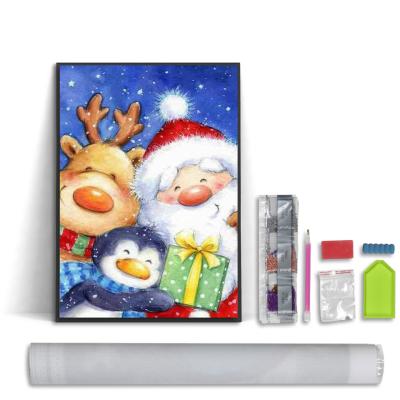 China New Hot Sale Classic/Postmodern Cartoon Christmas Cards Diamond Painting Handmade Custom Resin Wall Art Painting for sale