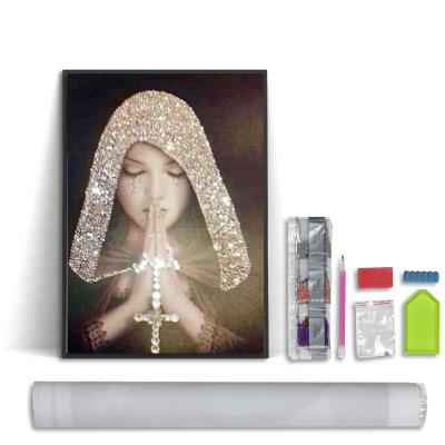 China New Hot Selling 5D Classic/Postmodern Diamond Dots Painting Diamond Painting Religious Art Jesus Home Decor Canvas OPP bags Digital printing rectangle for sale