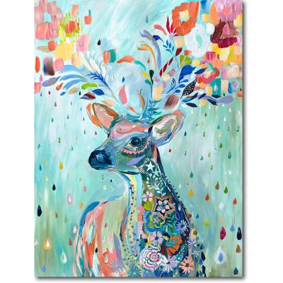 China Cartoon Crystal Rhinestone Embroidery Pictures Cross stitch arts open full drill Diamond Painting Deer for wall home decor for sale