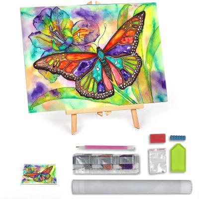 China New Classic/Postmodern Diamante Canvas Butterfly 5D Diamond Painting Diamond Embroidery Kits for sale