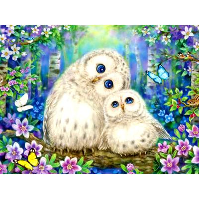 China New classic/postmodern animal decorative painting on canvas diy diamond painting two owl diamond stitch for sale