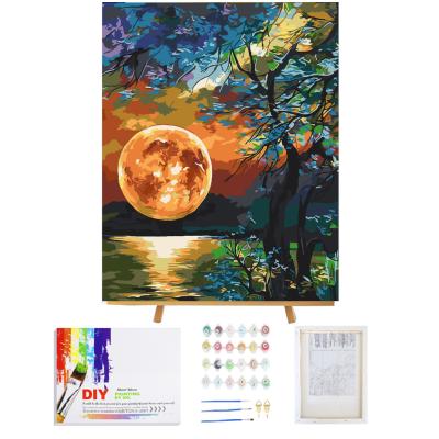 China Customization Handmade Adult Children Entertainment Gift Decoration Oil Painting Landscape DIY Digital Painting Kit for sale