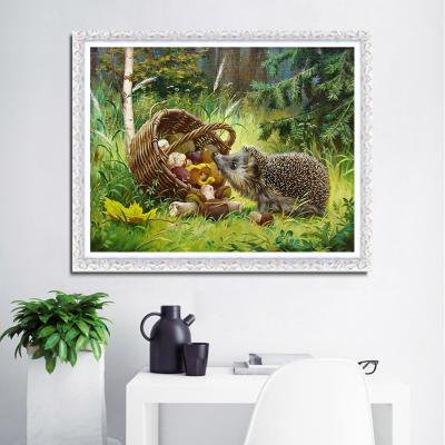 China Folk Art Canvas Cross Stitch Embroidery Kits Wall Art Wildlife Animal Print Paintings For Home Decor for sale