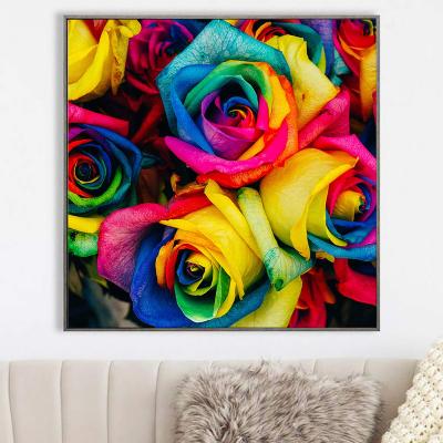 China Art Embroidery Cross Stitch Folk Stitch Printed Rose Flower Wall Decoration Pictures Cross Stitch Sets for sale