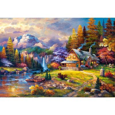 China American Style DIY 5D Diamond Painting Landscape Water, Round Diamond Lacquer Diamond Art Canvas Home Wall Decoration for sale