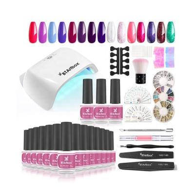 China BTArtbox 15 Colors Maker UV Gel Nail Gel Soak Off Dryer Nail Light LBS-JYJ-30 UV/LED Gel Nail Polish Base Coat Top Coat for sale