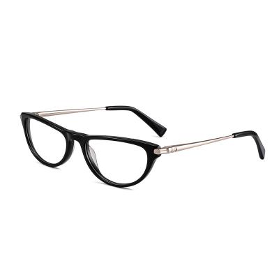 China Optical Glass Women Fashion Half Moon Acetate Optical Frames Manufacturers for sale