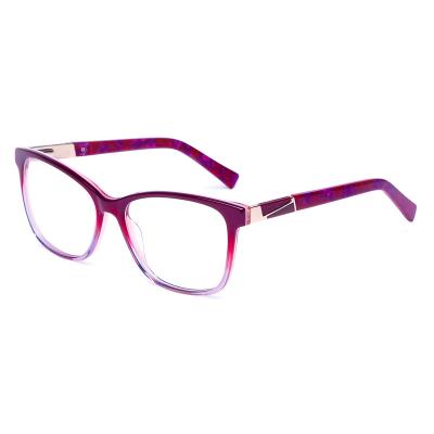 China New Fashion Ladies Acetate Glasses Optical Glasses Without Nose Pads for sale