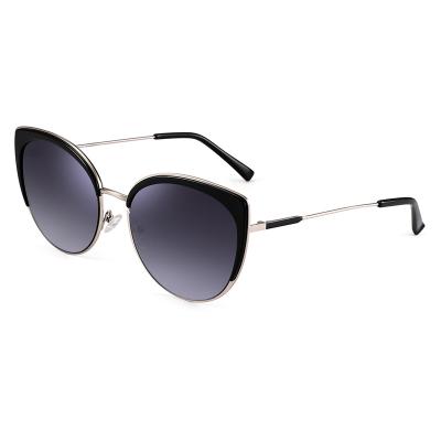 China High Quality Trendy Polarized Sunglasses Metal Cat Eye Sunglasses Women for sale