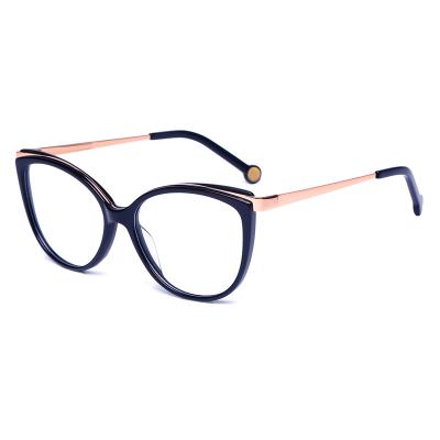 China Fashion Custom Ladies Eyeglasses Frames Acetate Optical Glasses for sale