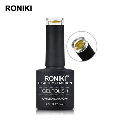 China Custom Nail Paint RONIKI Nail Art Salon OEM 7.3ml Logo Soak Off UV Gel Color Private Label Nail Polish for sale