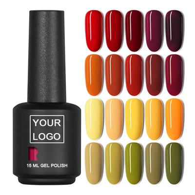 China Your Brand Color Gel Nail Polish Lacquer Non-Toxic RONIKI Non-Toxic UV Gel OEM Private Label Custom Color Gel Polish for sale