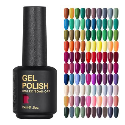 China Your Brand Color Gel Nail Polish Lacquer Long Lasting RONIKI Gel Nail Polish OEM Bottle Private Label Gel Polish Custom Mixed Color Soak Off UV Nail Gel Polish for sale