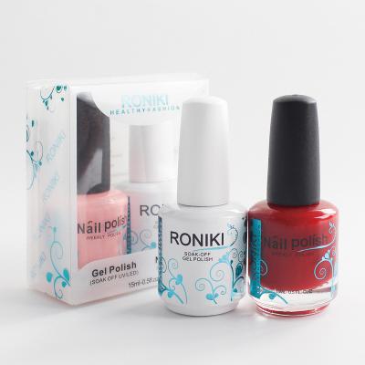 China NAIL RONIKI Long Lasting Easy Soak Off Halal Custom Private Label OEM Gel Nail Polish Set UV Gel Nail Polish Set for sale