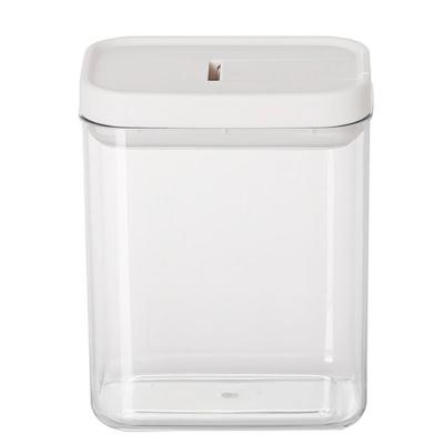 China 1pcs Storage Box Kitchen Cereal Containers Square Nut Snack Storage Container Viable Clear Airtight Sealed Office Dropshipping for sale