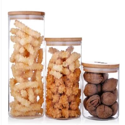 China Viable Jar For Spices Clear Glass Container Glass Jars With Lids Cookie Jar Kitchen And Lids Sealed Cans Lid Food Storage for sale