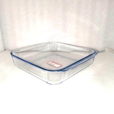 China High Borosilicate Glass Sustainable Food Container Set Glass Bakeware Storage Box Microwave Oven Safe for sale