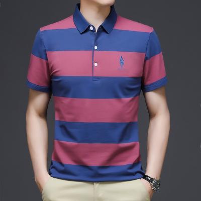 China Wholesale Fashion Highest Quality 100% Cotton Polo Shirts Anti-Wrinkle Summer Striped Polo Shirt for sale