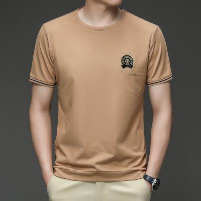 China Custom Anti-Wrinkle Summer T-shirt Slim Fit Man Clothes T Shirts Highest Quality Mens Mercerized Cotton T Shirt for sale