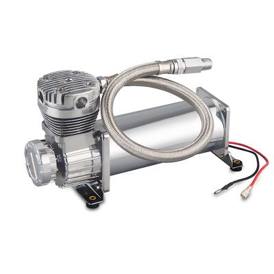 China STAINLESS STEEL DC 12V 480c MAXPOWER 200 PSI 3/8 or 1/4 OUTLET car air suspension compressor/pump for sale